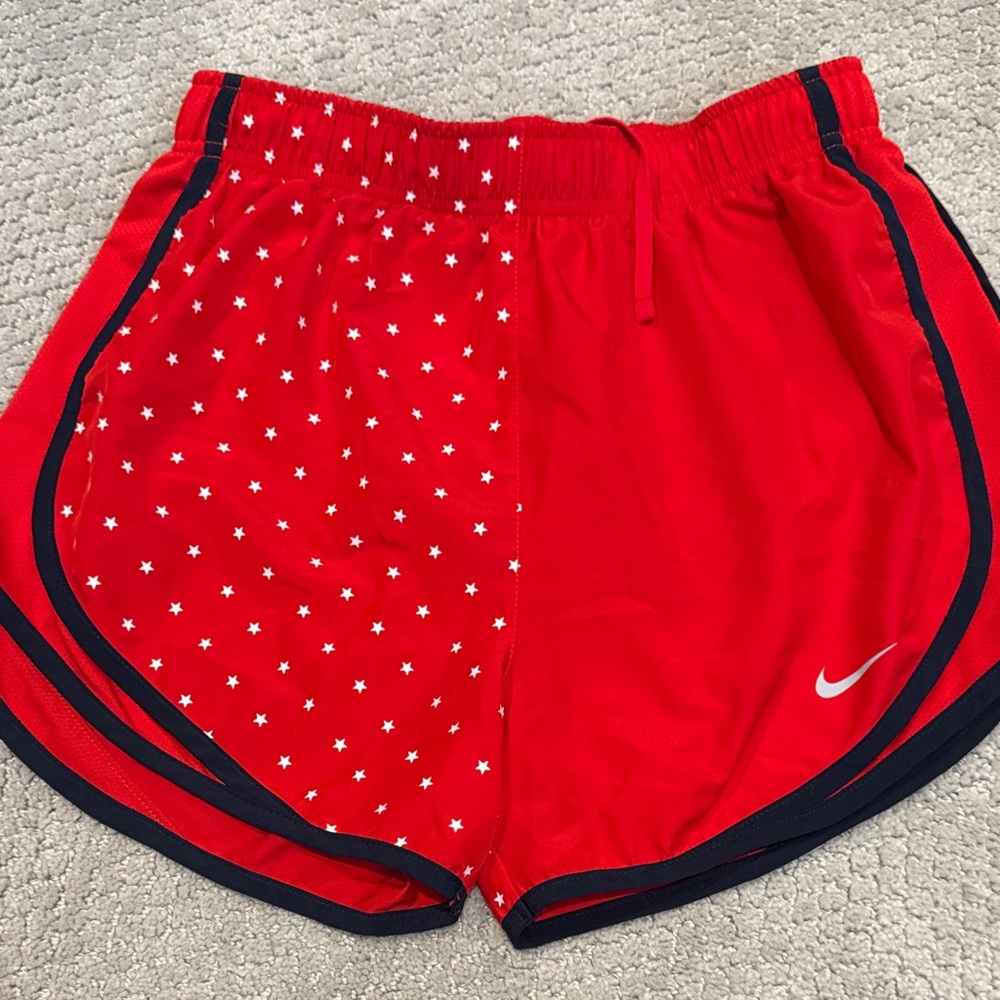 Nike Red and Black Star Pattern Shorts